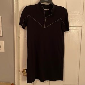 Navy blue dress/tunic with metal zipper